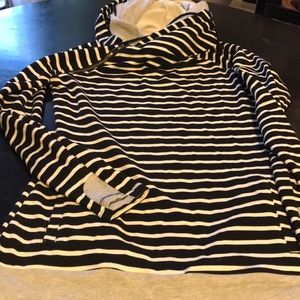 Women’s Ex Condition Blue / Wh Striped Sweatshirt